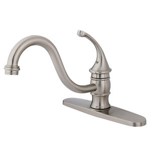 Kingston Brass Single Handle Widespread Kitchen Faucet - Brushed Nickel KB3578GLLS