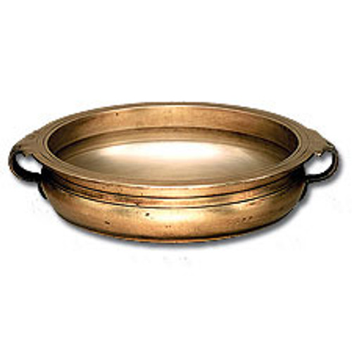 Linkasink B001 WB 19" x16" Bronze Bowl Vessel Sink with Handles - White Bronze