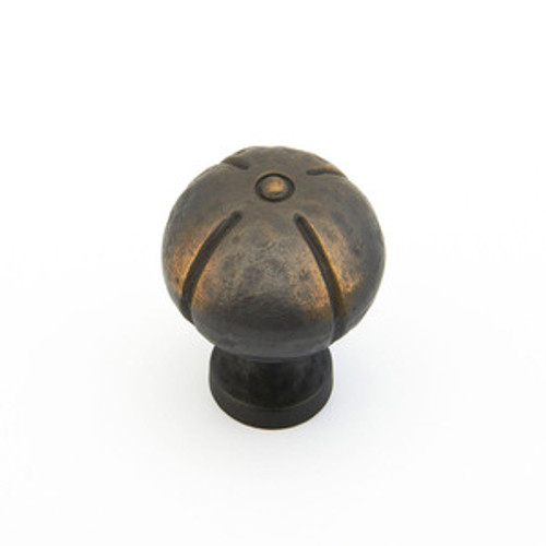 Schaub 250-ABZ Siena Round Door Knob 1-3/8" diam - Ancient Bronze