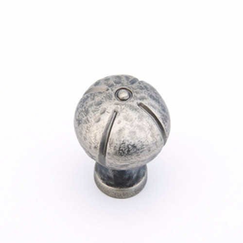 Schaub 250-VN Siena Round Door Knob 1-3/8" diam - Vibra Nickel