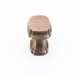 Schaub Empire Square Door Knob 1-3/8" diam - Empire Bronze - 882-EBZ