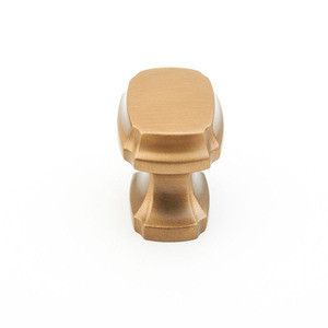 Schaub Empire Square Door Knob 1-3/8" diam - Brushed Bronze - 882-BBZ