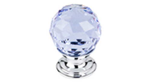 Top Knobs Additions TK113PC 1 1/8" Light Blue Crystal Cabinet Door Knob - Polished Chrome Base Top Knobs Additions TK113PC 1 1/8" Light Blue Crystal Cabinet Door Knob - Polished Chrome Base