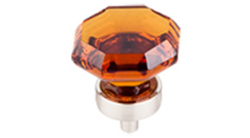 Top Knobs Additions TK138BSN 1 1/8" Wine Octogan Crystal Cabinet Door Knob - Brushed Satin Nickel Base Top Knobs Additions TK138BSN 1 1/8" Wine Octogan Crystal Cabinet Door Knob - Brushed Satin Nickel Base