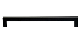 Top Knobs Square Bar 12" Center to Center Appliance Pull, Flat Black - TK164BLK
