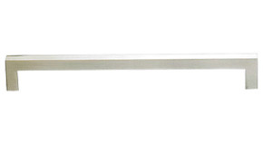 Top Knobs Square Bar 12" Center to Center Appliance Pull, Brushed Satin Nickel - TK164BSN