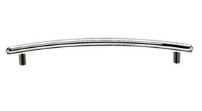 Top Knobs Curved 12" Center to Center Appliance Pull, Polished Chrome - TK170PC