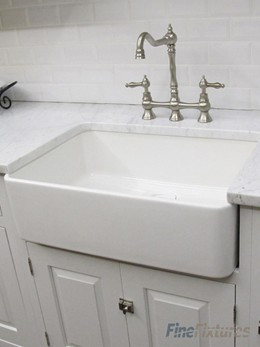 Fine Fixtures Sutton Butler Fireclay Kitchen Sink - White - 23 1/2" x 19" - FC2418SU