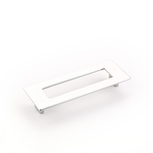 Schaub 445-26 Finestrino Door Pull Rectangle 128 mm cc - Polished Chrome