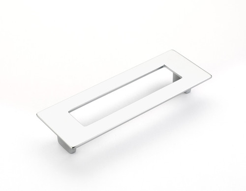 Schaub 445-M26 Finestrino Door Pull Rectangle 128 mm cc - Matte Chrome
