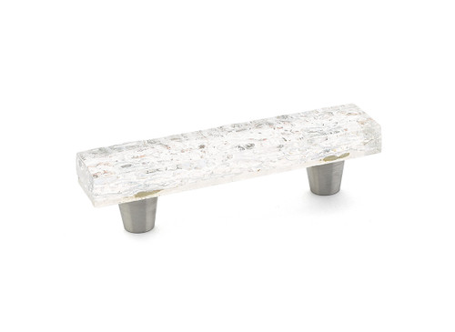 Schaub Ice Glass Door Pull 3" cc - Clear Pearl - 30-PCL