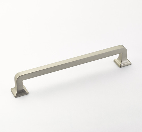 Schaub 537-15 Menlo Park Door Pull 6" cc - Satin Nickel