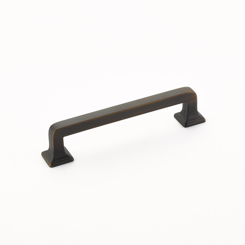 Schaub Menlo Park Door Pull 4" cc - Ancient Bronze - 538-ABZ