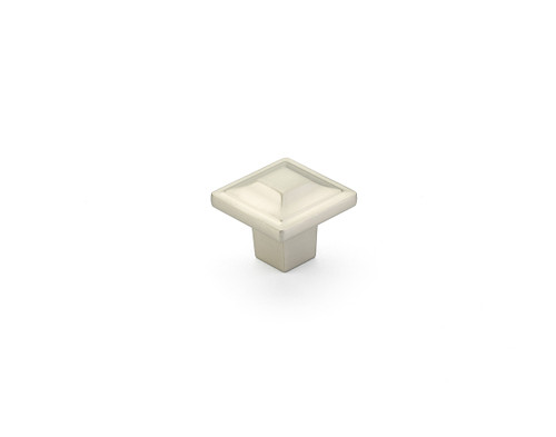 Schaub Menlo Park Door Knob Square 1-1/4" Diam - Satin Nickel - 530-15