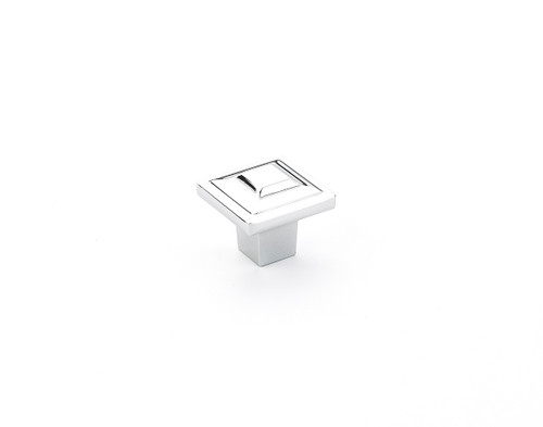 Schaub Menlo Park Door Knob Square 1-1/4" Diam - Polished Chrome - 530-26