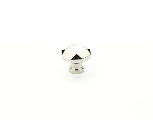 Schaub Menlo Park Door Knob Faceted 1-1/4" Diam - Polished Nickel - 531-PN