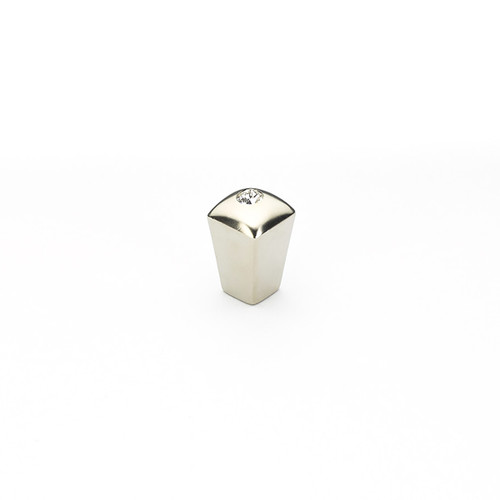 Schaub Skyevale Door Knob 1/2" Diam - Satin Nickel w/crystal - 299-15