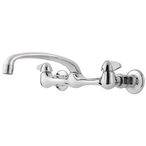 Price Pfister G127-1000 Pfirst Series Two Handle Wall Mount Kitchen Faucet - Polished Chrome