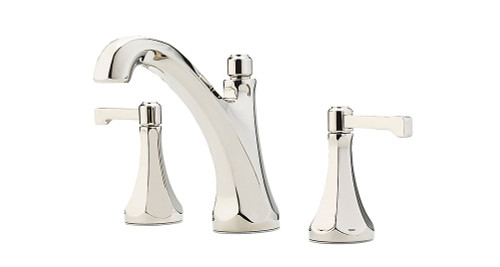 Price Pfister LG49-DE0D Arterra Two Handle Widespread Bathroom Faucet with Metal Pop-Up Drain - Polished Nickel