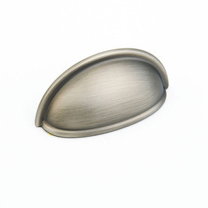 Schaub 730-AN Traditional Cup Door Pull 3" cc - Antique Nickel