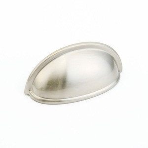 Schaub 730-15 Traditional Cup Door Pull 3" cc - Satin Nickel
