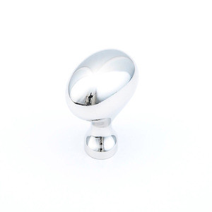 Schaub Traditional Oval Door Knob 1-3/8" diam - Polished Nickel - 719-PN