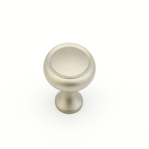 Schaub 711-DN Traditional Door Knob 1-1/4" diam - Distressed Nickel