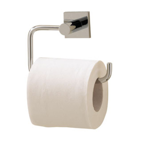 Valsan Braga Square Base Toilet Roll Holder without Lid - Polished Nickel