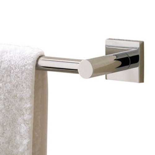 Valsan Braga Square Base  12 Inch Towel Bar - Polished Nickel