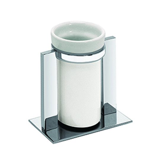 Valsan Pombo Sensis Freestanding Tumbler Holder - Satin Nickel