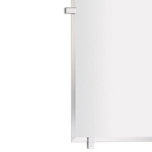 Valsan Braga Rectangular Wall Mirror with Fixing Caps 20-1/2"X15-1/2" - Polished Nickel