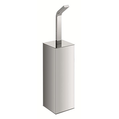 Valsan Sensis Freestanding Square Toilet Brush & Holder - Satin Nickel
