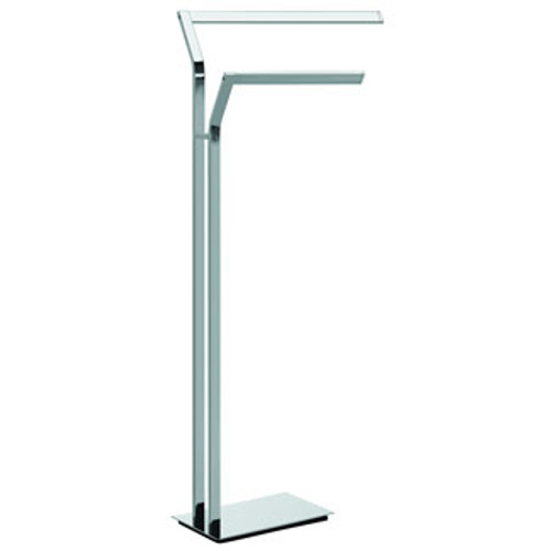 Valsan Sensis Freestanding Double Towel Rail / Bar - Satin Nickel