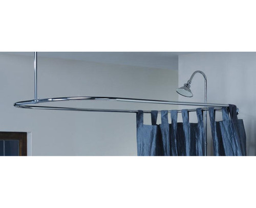 Cheviot Rectangular Shower Curtain Rod 31" X 57" for Clawfoot Tub - Brushed Nickel - 3150/57-BN