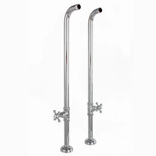 Cheviot 3970XL-CH 3/4" Free Standing Water Supply Lines With Stop Valves for Tub Faucet  - Chrome