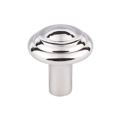 Top Knobs M2034 Aspen II Button Knob 1 1/4" - Polished Nickel