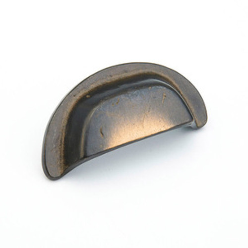 Schaub 775-AZ Mountain Cup Door Pull 3-1/2" cc - Antique Bronze