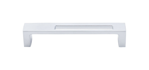 Top Knobs Sanctuary II Modern Metro Slot 5" Center to Center Bar Pull, Aluminum - TK266ALU