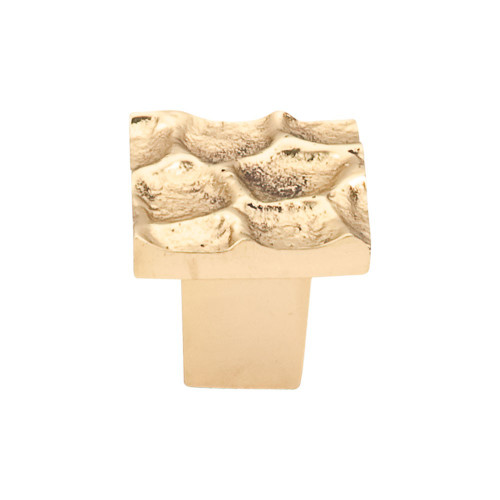 Top Knobs Cobblestone 1 1/8" Length Square Knob, Brass - TK300BR