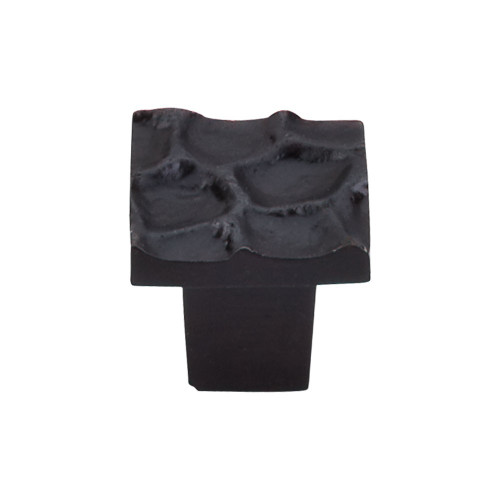 Top Knobs Cobblestone 1 1/8" Length Square Knob, Coal Black - TK300CB