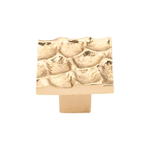 Top Knobs Cobblestone 1 3/8" Length Square Knob, Brass - TK301BR