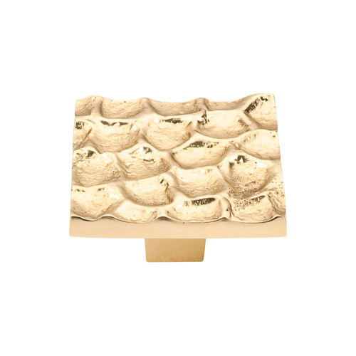 Top Knobs Cobblestone 1 15/16" Length Square Knob, Brass - TK302BR