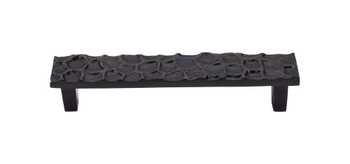 Top Knobs TK305CB Cobblestone Cobblestone Pull 5 1/16" (c-c) - Coal Black