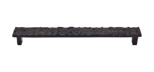 Top Knobs TK308CB Cobblestone Cobblestone Pull 8 13/16" (c-c) - Coal Black