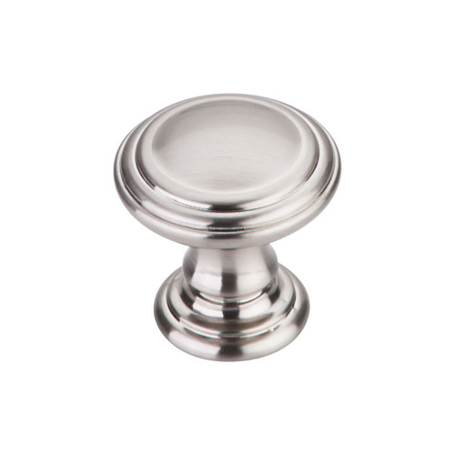 Top Knobs Reeded 1 1/4" Diameter Round Knob, Brushed Satin Nickel - TK320BSN