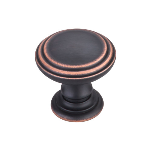 Top Knobs Reeded 1 1/2" Diameter Round Knob, Umbrio - TK321UM