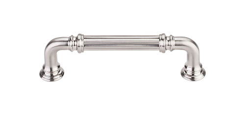 Top Knobs  TK322BSN Chareau Reeded Pull 3 3/4" (c-c) - Brushed Satin Nickel