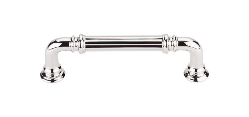 Top Knobs Reeded 3 3/4" Center to Center Bar Pull, Polished Nickel - TK322PN