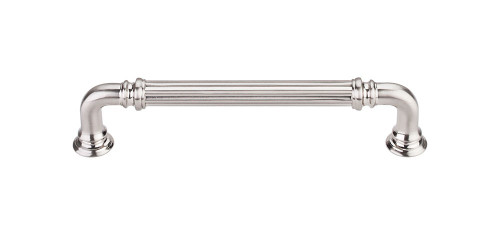 Top Knobs  TK323BSN Chareau Reeded Pull 5" (c-c) - Brushed Satin Nickel