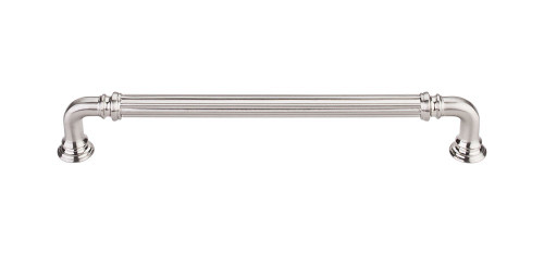 Top Knobs  TK324BSN Chareau Reeded Pull 7" (c-c) - Brushed Satin Nickel